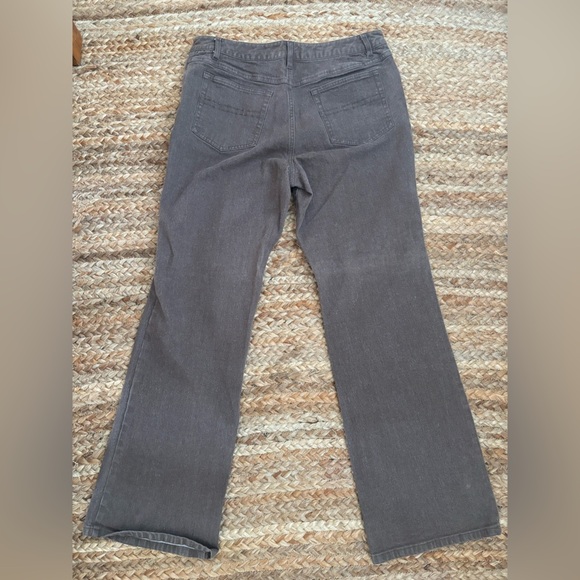 J Jill 12 Petite Brown Denim Straight Leg Pants - Picture 6 of 7